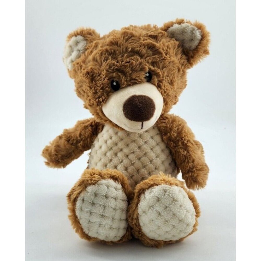 Spark Create Imagine Teddy Bear Rattle with Cream Waffle Belly & Feet Plush